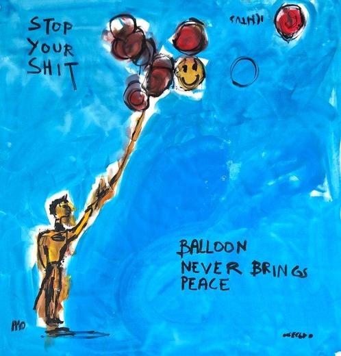 0xec6d0 (XX-XXI) - Le petit garçon aux Ballons - XXL, Antiek en Kunst, Kunst | Schilderijen | Modern