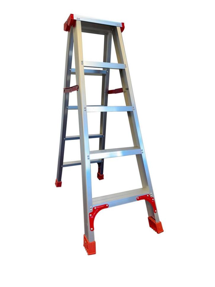 Stabiele Opvouwbare Ladder voor Thuis - 2x5 Treden - Anti..., Doe-het-zelf en Verbouw, Ladders en Trappen, Nieuw, Ophalen of Verzenden