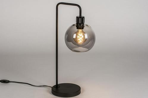 Rietveld Tafellampen - Zwart, Grijs - Glas, Metaal, Huis en Inrichting, Lampen | Tafellampen, Verzenden