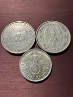 Duitsland, Derde Rijk Lot of 3 coins: 2 & 5 Reichsmark, Postzegels en Munten, Munten | Europa | Niet-Euromunten