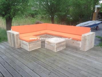Steigerhout Hoekbank Loungeset Loungebank Gratis MONTAGE beschikbaar voor biedingen