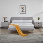 Gestoffeerd bed Porvoo met bedbodem 140x200 cm grijs [en.cas, Huis en Inrichting, Slaapkamer | Bedden, Verzenden, Nieuw