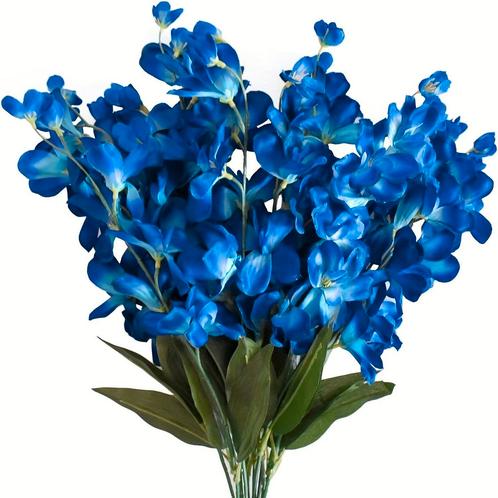 10x Kunst Orchideeën blauw - Blauw nu 28,95, Huis en Inrichting, Woonaccessoires | Kunstplanten en Kunstbloemen, Nieuw, Verzenden