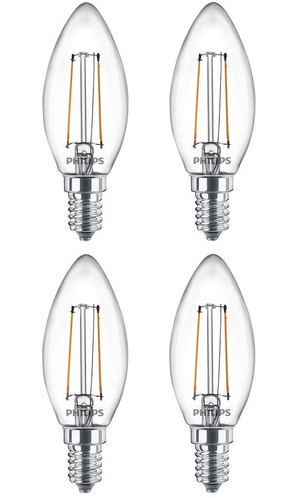 4 stuks Philips LED kaarslamp E14 2W 250lm 2700K Helder N..., Huis en Inrichting, Lampen | Overige, Nieuw, Ophalen of Verzenden