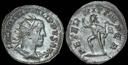 Ad 244-247 n Chr Philip Ii as Caesar, Ad 244-247 Ar Anton..., Postzegels en Munten, Munten | Europa | Niet-Euromunten, Verzenden