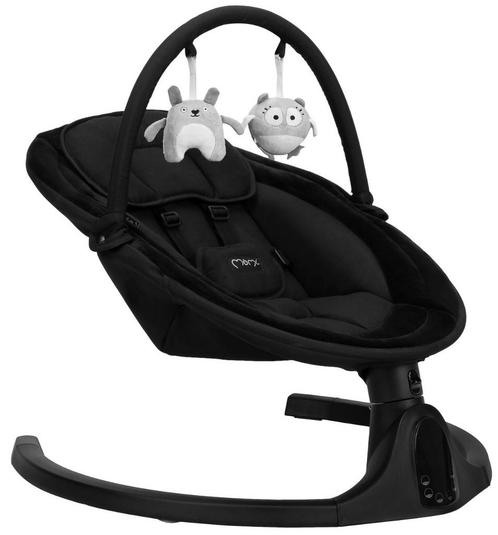 Momi Kenani Onyx Black Elektrische Babyschommel BULE00038, Kinderen en Baby's, Wipstoeltjes, Nieuw, Verzenden