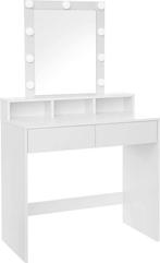 Kaptafel - make up tafel - met spiegel en lampen - met 2, Huis en Inrichting, Tafels | Kaptafels, Verzenden, Nieuw