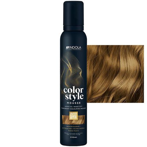 Indola  Color Style Mousse  Medium Blonde  200 ml, Sieraden, Tassen en Uiterlijk, Uiterlijk | Haarverzorging, Nieuw, Verzenden