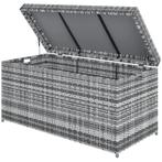 TRUUSK Rattan Kussenbox 380L Weerbestendig Met Deksel Ingebo, Verzenden, Nieuw
