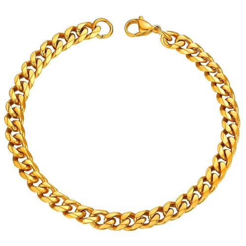 Fako Bijoux® - Schakelarmband Gourmet - Cuban Link - Staal -, Sieraden, Tassen en Uiterlijk, Armbanden, Verzenden