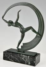 Janle & Max Le Verrier - sculptuur, Art Deco danseres, Antiek en Kunst, Antiek | Meubels | Stoelen en Banken
