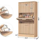 Smalle Houten Schoenenkast – 3 Kieplades en Ruimtebesparend, Verzenden, Nieuw