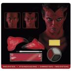 Rode duivel make-up set met hoorntjes - Schmink, Hobby en Vrije tijd, Feestartikelen, Verzenden, Nieuw