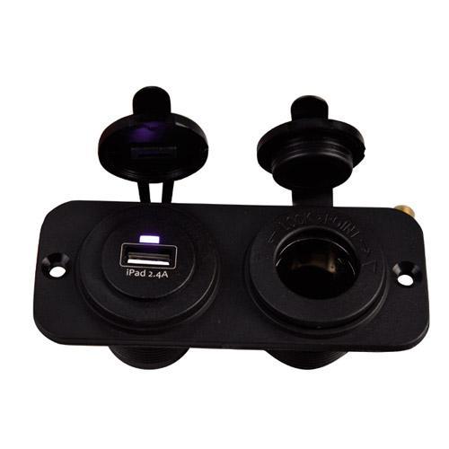 12/24 volt USB-Standaard inbouwstopcontact met laadfunctie-Z, Watersport en Boten, Navigatiemiddelen en Scheepselektronica, Nieuw