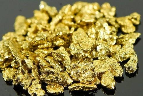 Goud Goud nuggets- 0.5 g - (6), Verzamelen, Mineralen en Fossielen