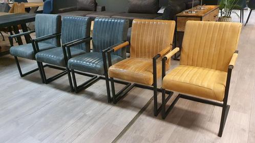 Set van 5x eetkamerstoel Ricardo in Kenia leder |  |, Huis en Inrichting, Stoelen, Nieuw, Ophalen