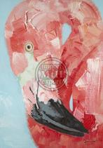 Olieverf schilderij Flamingo van Ter Halle, Huis en Inrichting, Woonaccessoires | Schilderijen, Tekeningen en Foto's, Nieuw, Verzenden
