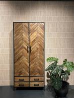 Opbergkast Brooklyn Visgraat 90 cm, Huis en Inrichting, Kasten | Wandmeubels, 200 cm of meer, Nieuw, 25 tot 50 cm, Ophalen