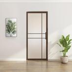 Stalen taatsdeur Brons 6 Vlaks Mat glas Luxe design *, Doe-het-zelf en Verbouw, Deuren en Horren, 80 tot 100 cm, Overige typen