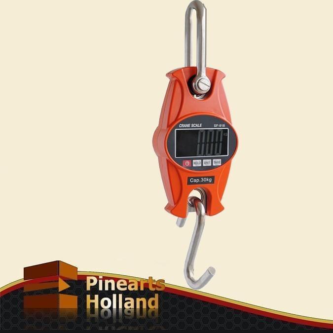 Hang Weegschaal, Aluminium Weeghaak 30kg x 50g, Witgoed en Apparatuur, Weegschalen, 1 tot 500 gram, 10 tot 50 kg, Hangweegschaal