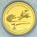 Liberia. 20 Dollars Der Hase Und Der Igel , Oro 1/100 Oz