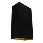 Moderne wandlamp Zwart / Goud | Vierkant | Up en Down | Eros, Ophalen of Verzenden, Nieuw, Metaal