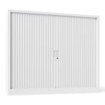 -12% Lage Metalen Roldeurkast 120x105 - Wit, Huis en Inrichting, Kasten | Roldeurkasten en Archiefkasten, 100 tot 150 cm, Verzenden