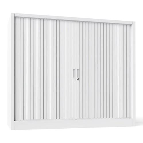 -12% Lage Metalen Roldeurkast 120x105 - Wit, Huis en Inrichting, Kasten | Roldeurkasten en Archiefkasten, Meerdere deuren, 50 tot 75 cm