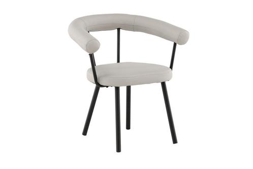 Eetkamerstoel - Martin - Beige - PU-Leer - Jörn, Huis en Inrichting, Stoelen, Nieuw, Verzenden