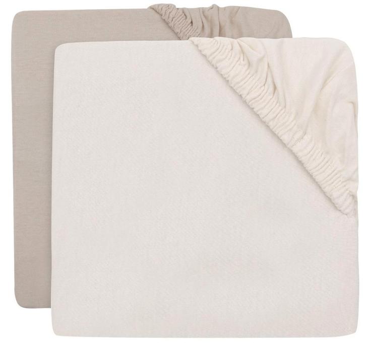 Jollein Jersey Oatmeal/Sand 40 x 80/90 cm 2 Stuks Wieg, Kinderen en Baby's, Dekens, Slaapzakjes en Inbakerproducten, Nieuw, Verzenden