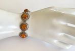 Zonder Minimumprijs - Armband Zilver - Zilver en amber, Sieraden, Tassen en Uiterlijk, Armbanden, Nieuw