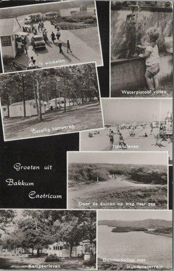 BAKKUM CASTRICUM - Meerluik Groeten uit Bakkum Castricum, Verzamelen, Ansichtkaarten | Nederland, Verzenden