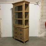 Buffetkast /Vitrinekast - teak - zijkant glas - TTM Wonen, 200 cm of meer, Glas, Nieuw, Landelijk