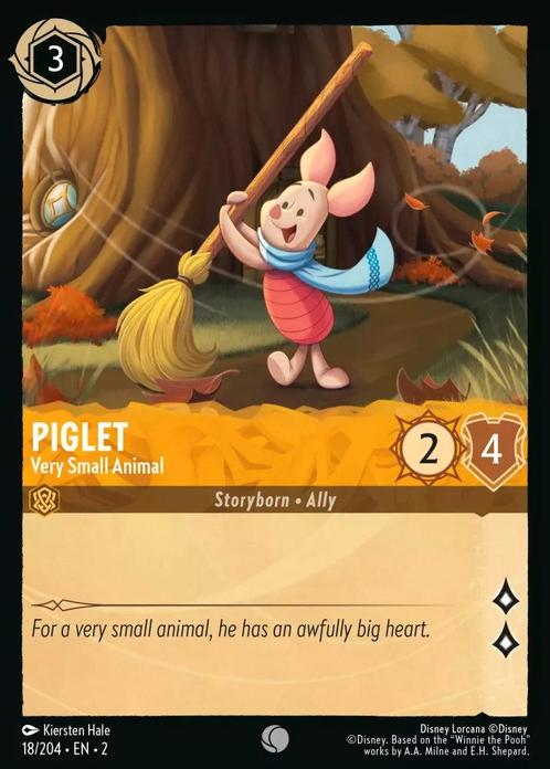 [18/204] - PIGLET - Very Small Animal Pet ENG FOIL [M/NM], Verzamelen, Disney, Verzenden