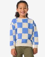 HEMA Kindertrui sweatstof blokken blauw, Verzenden, Nieuw