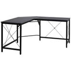 TRUUSK L-vormig Hoekbureau van MDF - Zwart - Afmetingen 150, Verzenden, Nieuw