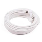 Benson Coax kabel - Haakse stekkers - 10 meter - Wit - Fl..., Ophalen of Verzenden, Nieuw