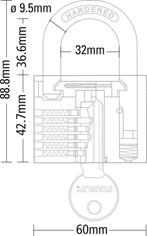 Stanley Hangslot 60 MM 2 Sleutels - Massief Messing, Ophalen of Verzenden, Nieuw, STANLEY