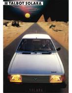 1984 TALBOT SOLARA BROCHURE NEDERLANDS, Nieuw, Author
