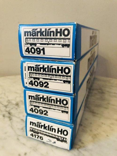 Märklin H0 - 4091, 4092 (2), 4176 - Modeltrein personenwagen, Hobby en Vrije tijd, Modeltreinen | H0
