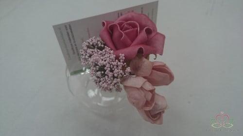 Glas Vaasje Kaartjeshouder 8 cm 6 stuks, Hobby en Vrije tijd, Knutselen, Nieuw, Ophalen of Verzenden