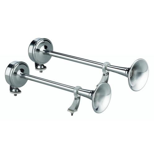 Talamex RVS Scheepshoorn Dubbel 12/24V-Geschikt voor 24 volt, Watersport en Boten, Accessoires en Onderhoud, Nieuw, Ophalen of Verzenden