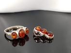 Zilver, Ringdiameter: 17 mm / Baltisch Amber / Geen