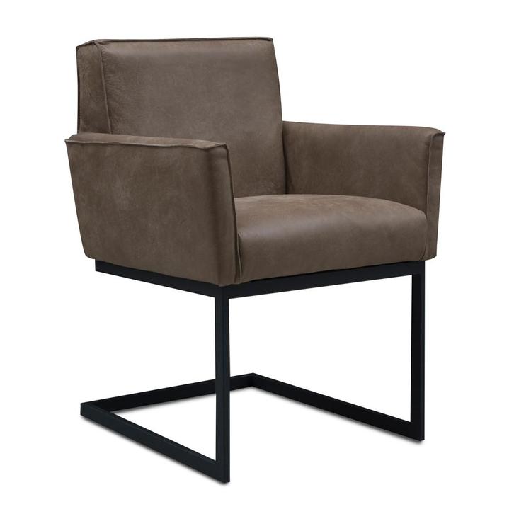 *WOONWINKEL* Het Anker Luna/Lola Leren Eetkamerstoel Met Arm, Huis en Inrichting, Stoelen, Nieuw, Leer, Verzenden