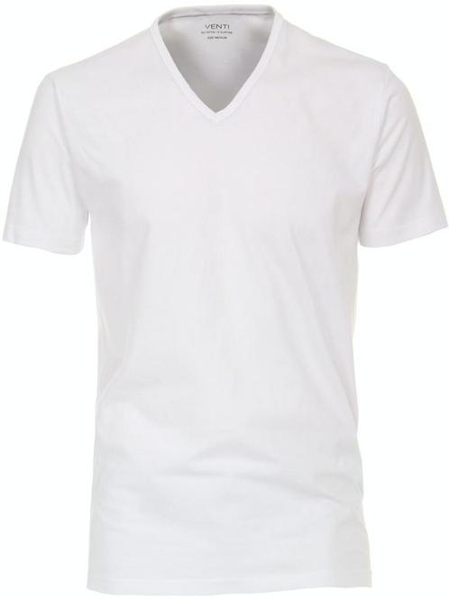 Venti Basis T-shirt Met Stretch V-hals Wit 2-Pack 012600-001, Kleding | Heren, T-shirts, Wit, Nieuw, Verzenden