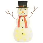 Decoratieve sneeuwpop LED 90 cm luxe stof (Overige), Nieuw, Verzenden