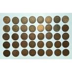 Nederland. Wilhelmina. Lot van 40 stuks 1 centen 1924, Postzegels en Munten