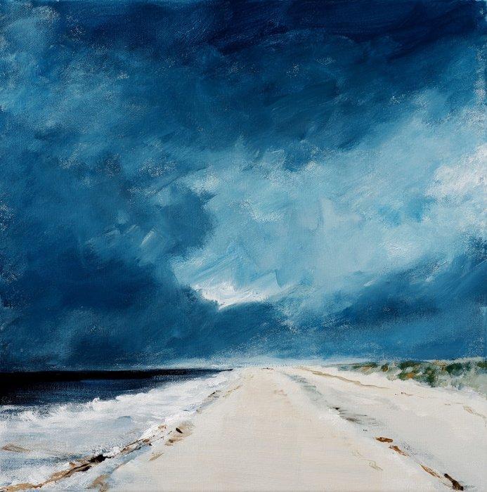 Matthieu van Riel - Vlieland Dark Clouds, Antiek en Kunst, Kunst | Schilderijen | Modern