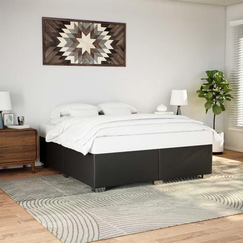 vidaXL Bedframe kunstleer zwart 180x200 cm, Huis en Inrichting, Slaapkamer | Bedden, 80 cm, 200 cm, Zwart, Eenpersoons, Nieuw