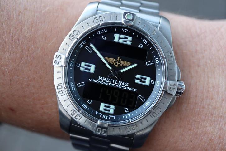 Horloge Breitling Aerospace Avantage 2011 Watch only, Sieraden, Tassen en Uiterlijk, Horloges | Heren, Overige materialen, Gebruikt